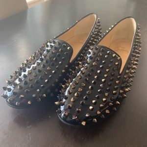 Christian Louboutin Spike smoking slippers